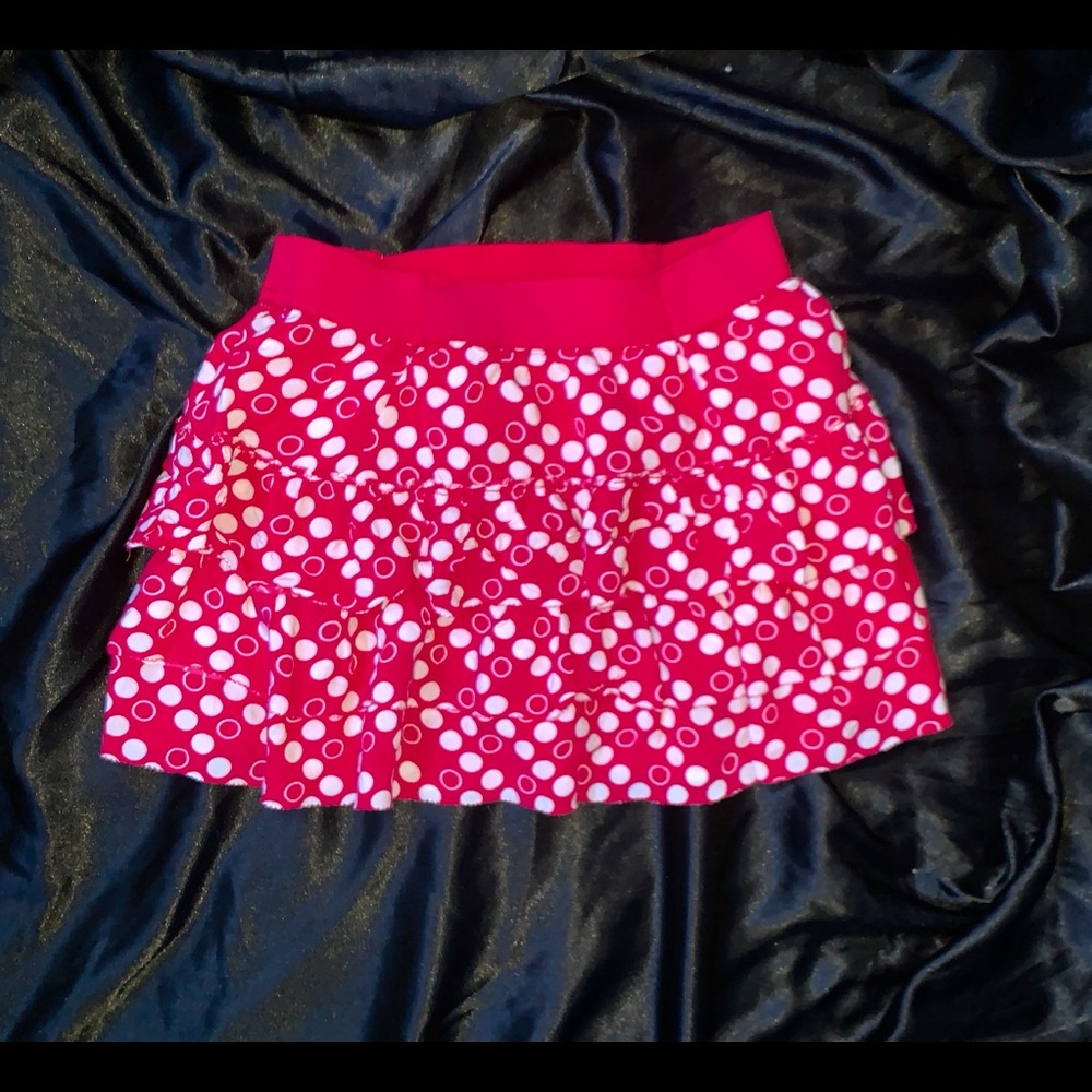 AEROPOSTALE Pink Skirt with White Polka Dots